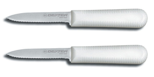 Dexter Russell Sani-Safe 2-Pack 3 1/4" Scalloped Paring Knives 15663 S104SC-2PCP