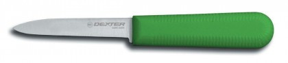 Dexter Russell Sani-Safe 3 1/4" Cooks Style Paring Knife Green Handle 15303G S104G-PCP (15303G)
