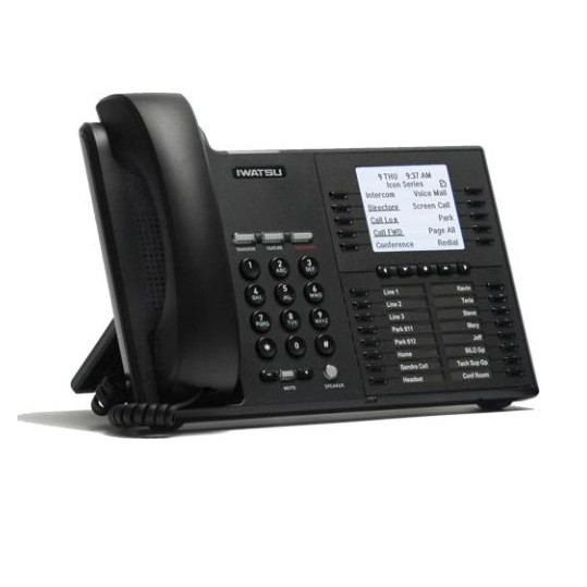 Iwatsu IX-5800 Phone Icon Black IP Business Conference Telephone w/ Stand 