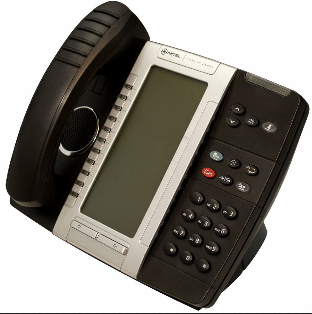 LOT OF 5 Mitel 5330 IP Business Phone VoIP Backlit Display w/Gigabit Stand v2 