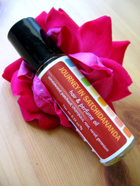Journey in Satchidananda Hair & Perfume Oil - Sandalwood, Patchouli, Champaca, Rose, Neroli, Geranium... 