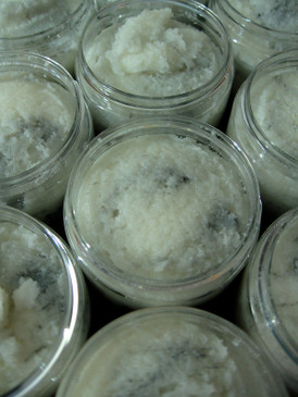 Once for Yes, Twice for No Sorbetto Emulsifying Sugar Scrub - Vanilla Cream, Copal, Clove, Nutmeg, White Violets... 