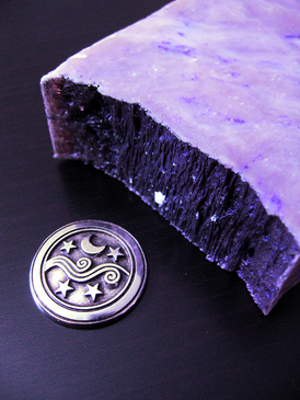 Light in the Dark Hot Process Soap - Inky Berries, White Musk, Starry Blossoms, Wild Mint... Coconut-Free Formula, Celtic Knot Works Collaboration