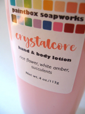 Crystalcore Organic Hand and Body Lotion - Rice Flower, White Amber, Succulents... 