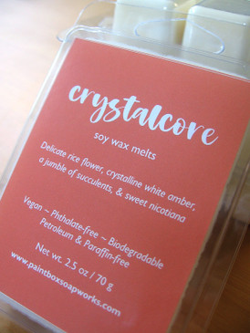 Crystalcore Soy Wax Melts - Rice Flower, White Amber, Succulents... 