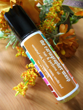 The Cartographer Wasp Hair & Perfume Oil - Varnished Oak, Benzoin, Cassia, Vanilla Oud...
