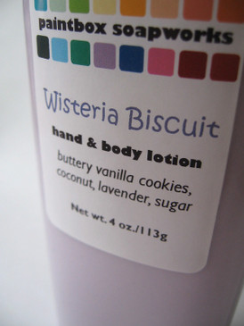 Wisteria Biscuit Organic Hand and Body Lotion - Buttery Vanilla Cookies, Coconut, Lavender, Sugar... Spring Limited Edition