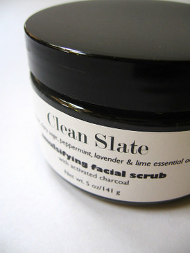 Clean Slate Emulsifying Facial Scrub - Charcoal, Tea Tree, Clary Sage, Peppermint Essential Oils...