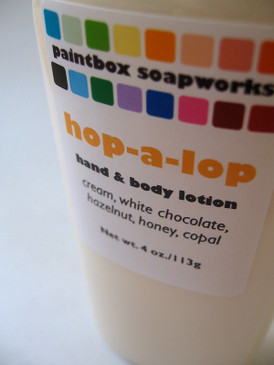 Hop-a-Lop Organic Hand and Body Lotion - Cream, White Chocolate, Hazelnut, Honey, Copal... Spring Limited Edition