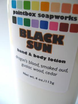 Black Sun Organic Hand and Body Lotion - Dragon's Blood, Smoked Oud, Guaiac Wood, Cedar... Summer Limited Edition