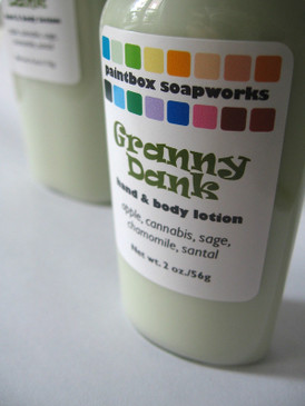 Granny Dank SAMPLE SIZE Organic Hand and Body Lotion - Apple, Cannabis, Sage, Chamomile, Santal... Weenie Limited Edition