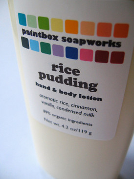 Rice Pudding Organic Hand and Body Lotion - Aromatic Rice, Cinnamon, Vanilla, Condensed Milk...