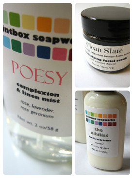 PBSW Skin Care Trio for Combination Skin - Clean Slate Scrub, Poesy Complexion Mist, The Nihilist Lotion