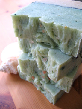 Gooseberry Beach Hot Process Soap - Salt Water, Kelp, Bamboo... Summer Limited Edition, Coconut-Free Formula