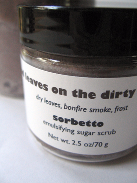 Dead Leaves on the Dirty Ground Sorbetto Emulsifying Sugar Scrub SAMPLE SIZE - Dry Leaves, Bonfire Smoke, Frost... Weenie Limited Edition