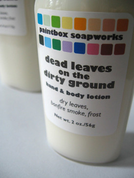 Dead Leaves on the Dirty Ground SAMPLE SIZE Organic Hand and Body Lotion - Dry Leaves, Bonfire Smoke, Frost... Weenie Limited Edition