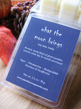 What the Moon Brings Soy Wax Melts - Ghost Pumpkin, Coconut, White Lilac, Wormwood... Weenie Limited Edition