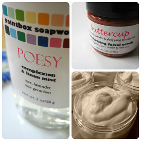 PBSW Skin Care Trio for Dry & Sensitive Skin - Buttercup Scrub, Poesy Complexion Mist, The Nihilist Goat Milk Cream