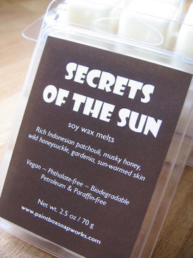 Secrets of the Sun Soy Wax Melts - Patchouli, Honey, Wild Honeysuckle, Gardenia... Summer Limited Edition