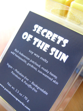 Secrets of the Sun Soy Wax Melts - Patchouli, Honey, Wild Honeysuckle, Gardenia... Summer Limited Edition