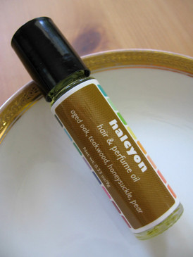 Halcyon Hair & Perfume Oil - Aged Oak & Teakwood, Honeysuckle, Pear... Spring Limited Edition
