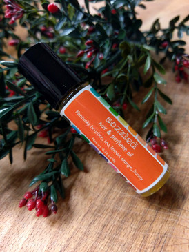 Sozzled Hair & Perfume Oil - Kentucky Bourbon, Tea, Lemon, Orange, Honey... Yuletide Limited Edition