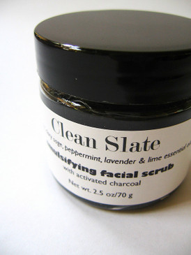 Clean Slate SAMPLE SIZE Emulsifying Facial Scrub - Charcoal, Tea Tree, Clary Sage, Peppermint Essential Oils...