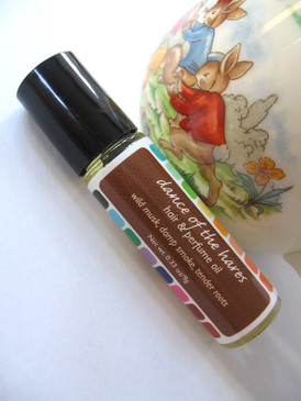 Dance of the Hares Hair & Perfume Oil - Wild Musk, Damp Smoke, Tender Roots... 