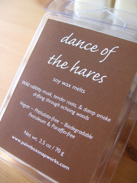 Dance of the Hares Soy Wax Melts - Wild Musk, Damp Smoke, Tender Roots... 