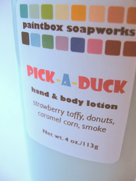 Pick-a-Duck Organic Hand and Body Lotion - Strawberry Taffy, Sugared Donuts, Caramel Corn, Smoke... Summer Limited Edition