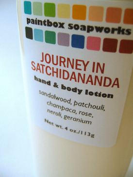 Journey in Satchidananda Organic Hand and Body Lotion - Sandalwood, Patchouli, Champaca, Rose, Neroli, Geranium... 