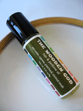 The Wooden God Hair & Perfume Oil - Red Cedar, Cypress, Patchouli, Coconut Musk... 