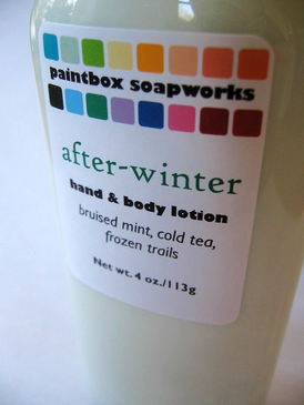 After-Winter Organic Hand and Body Lotion - Bruised Mint, Cold Tea, Frozen Trails... 