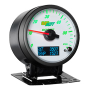 GlowShift White Face 3 in 1 Diesel Gauge Series
