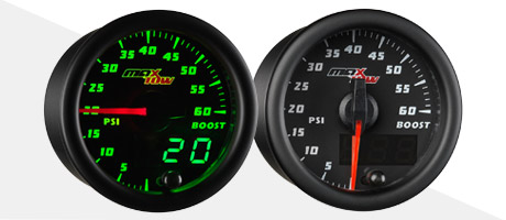 glowshift maxtow double vision diesel gauges black face boost