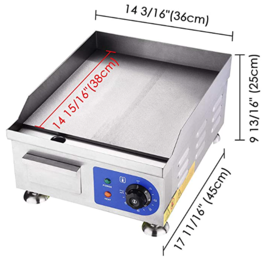 14 in. Commercial Grade Electric Griddle