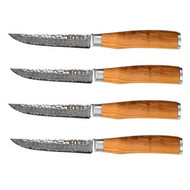 Signature The Tender Steak Knife Set of 4 Italian Olive Wood