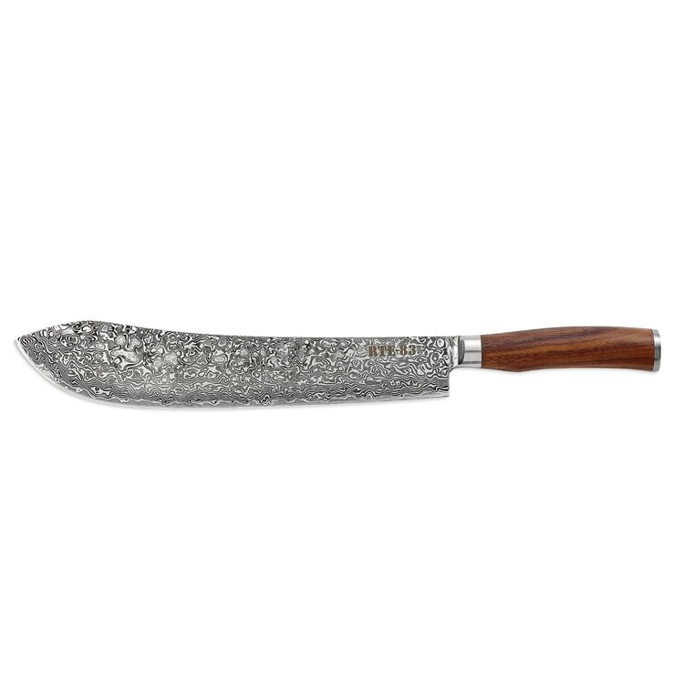 Signature Butchers 12 Knife - Damascus Steel Walnut Handle