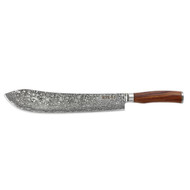 Signature Butchers 12" Knife - Damascus Steel Walnut Handle
