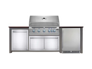 94" Grill-N-Chill Island with Napoleon 38" Grill & RCS Refrigerator