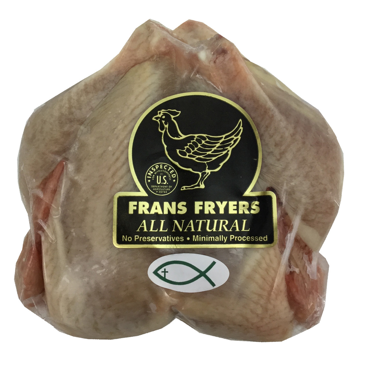 Whole Fryers (34lbs packages) All Natural Chicken Price Per lbs