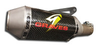 Graves Motorsports Yamaha R1 FZ-10 MT-10 Cat Back Slip-On Exhaust Carbon