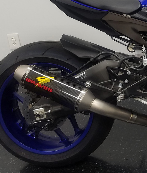 Graves Motorsports Yamaha R1 Full Titanium Exhaust System with Carbon