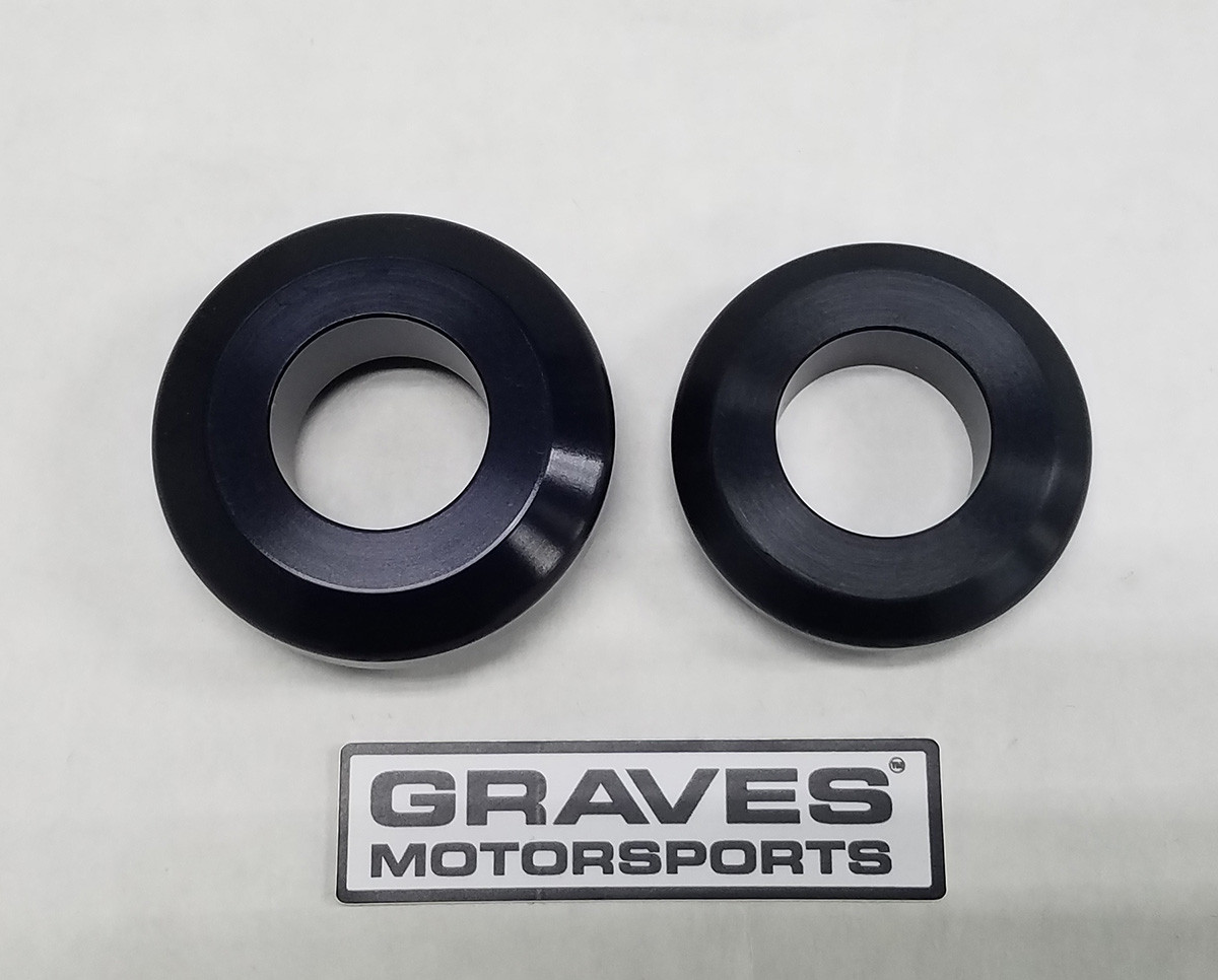 Graves Motorsports WORKS Kawasaki ZX6R Rear Wheel Captive Spacers Kit