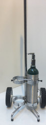 Adjustable Oxygen Cart For Two M6 (3.20" DIA) Oxygen Cylinder (2055)
