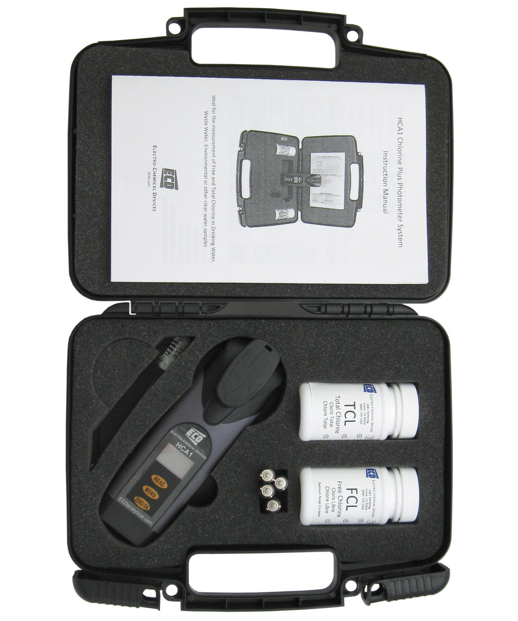 Chloramine Test Kit with Electronic Meter, in plastic case (WC