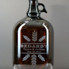 Gallon Growler Engraved with Newlywed Wheat Crowns Design