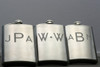 Engraved Stainless Steel Flask with Double Sided Custom Monogram Groomsmen Gift