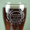Engraved Personalized 21oz Pilsner with Home Brew Tavern Hops and Wheat Design