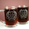 Beer Mugs Engraved with Modern Hop Personalized (Set of 2) Beer Steins
